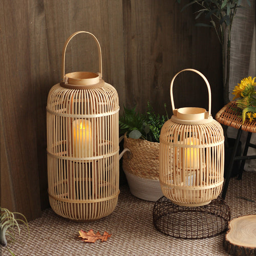 Decorative Lantern made of Rattan Bowlift