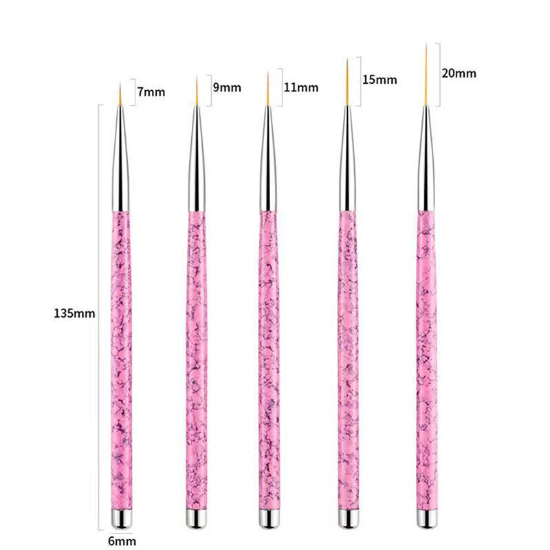 Professional Fine Detail Nail Art Brushes Set Bowlift