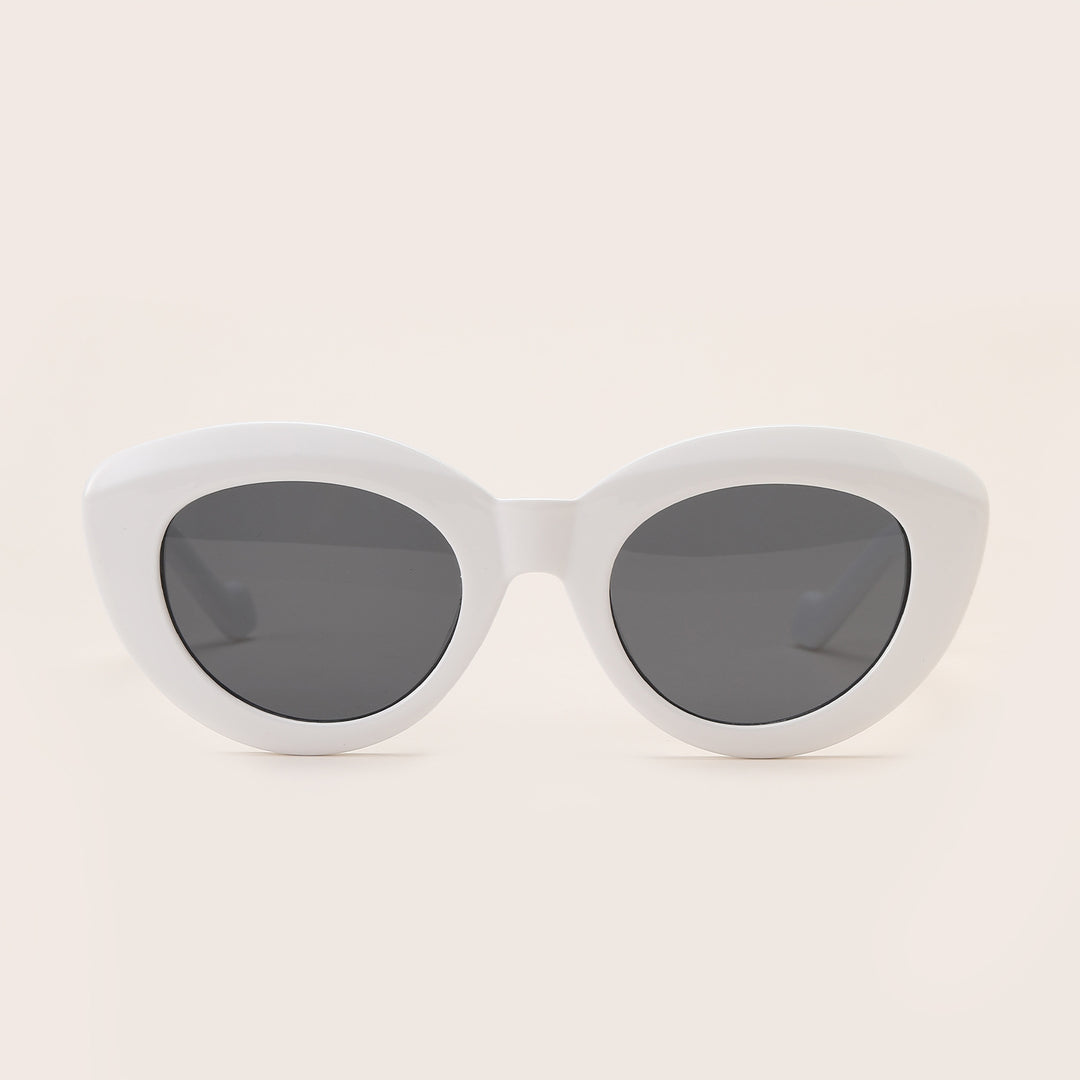 Women's Cat-Eye Sunglasses with Fashionable Plastic Frame Bowlift
