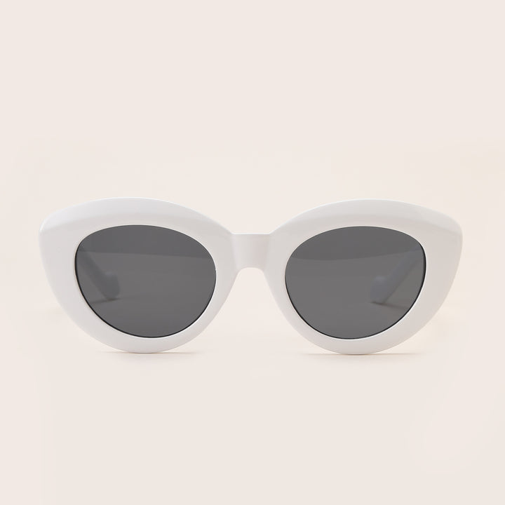 Women's Cat-Eye Sunglasses with Fashionable Plastic Frame Bowlift