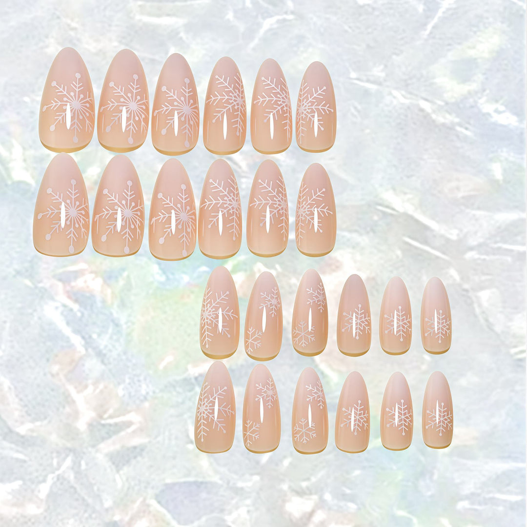 Snowflake Ombre Press-On Nails Bowlift