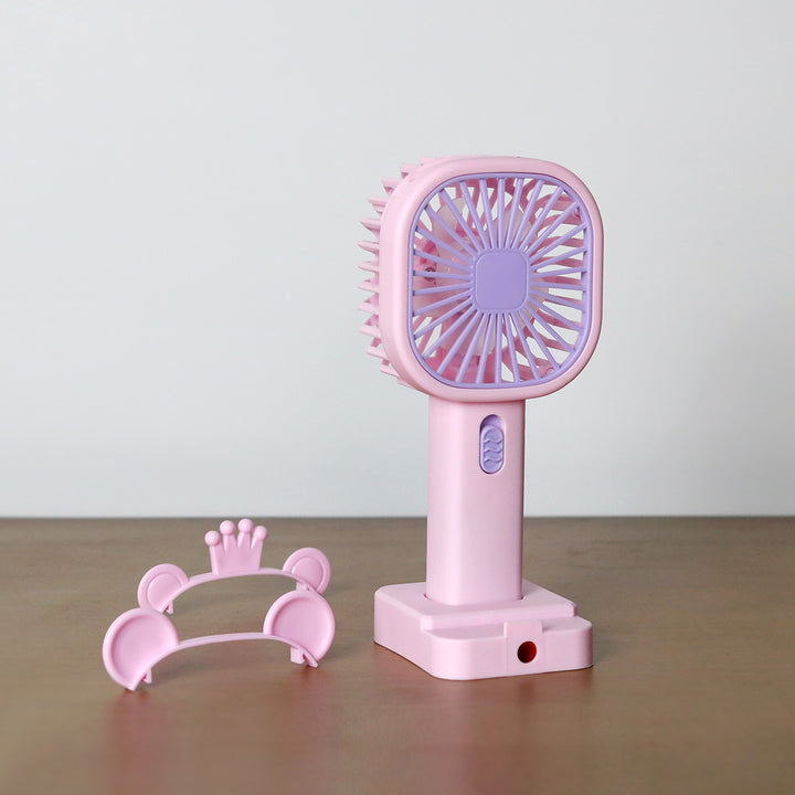 Unisex Portable Hand Fan with Cute Animal Design Bowlift
