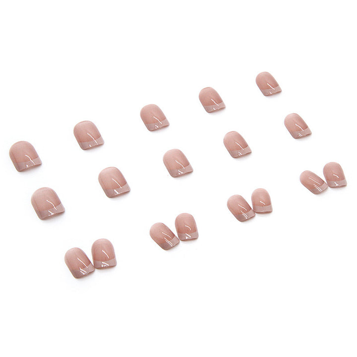 Classic French Tip Press-On Nail Set Bowlift