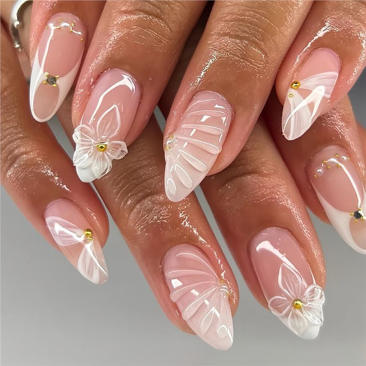 Floral 3D Decorative Press-On Nails Bowlift