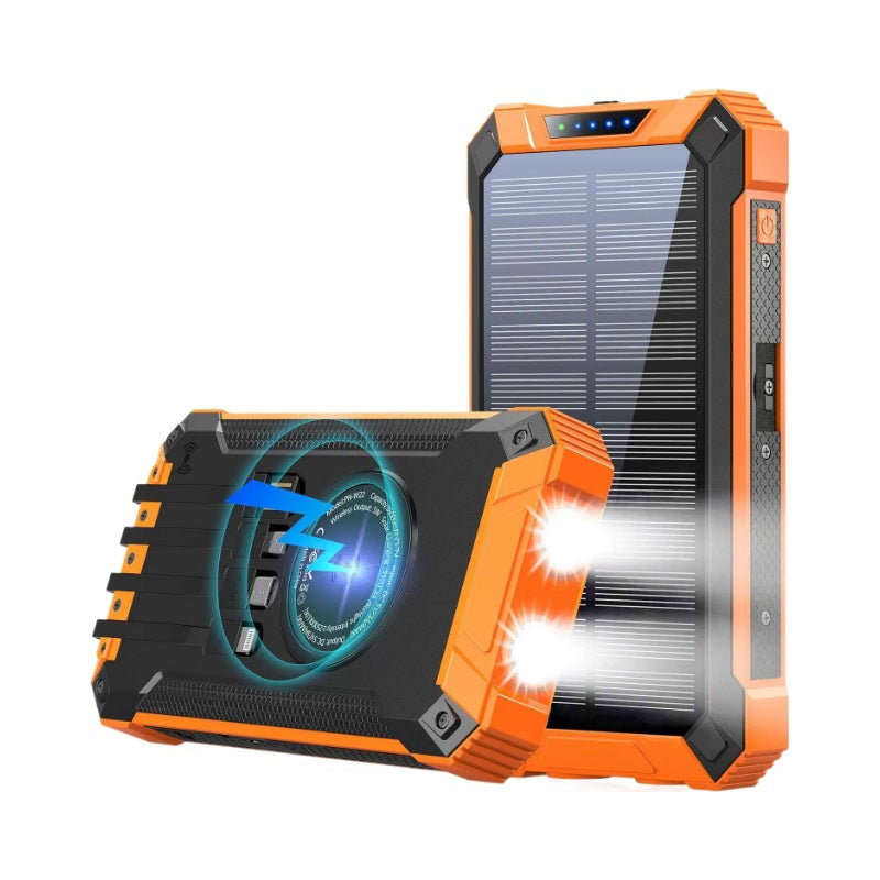 High-performance solar power bank with multifunctional cable Bowlift