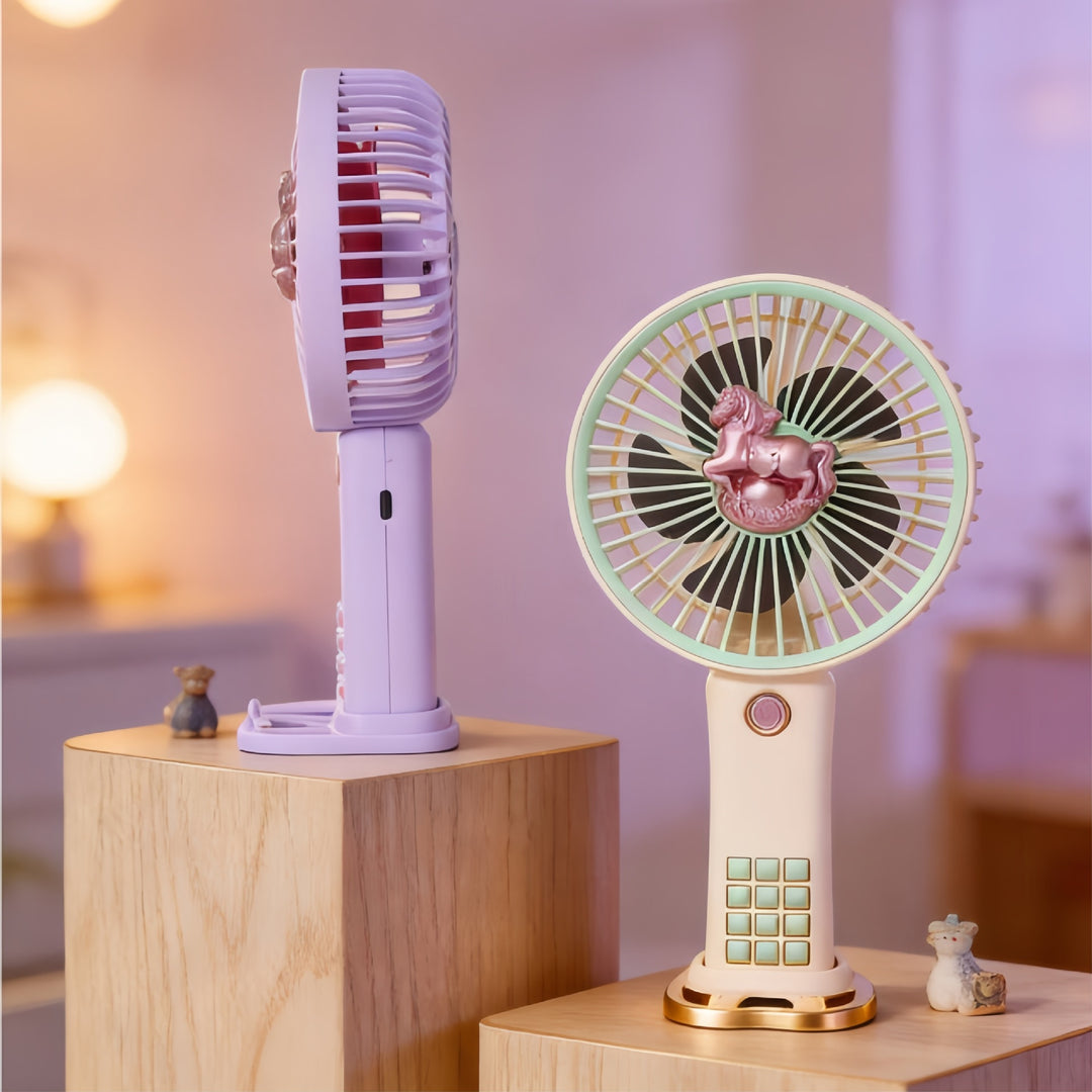 Women's Portable Mini Fan with Animal Design Bowlift
