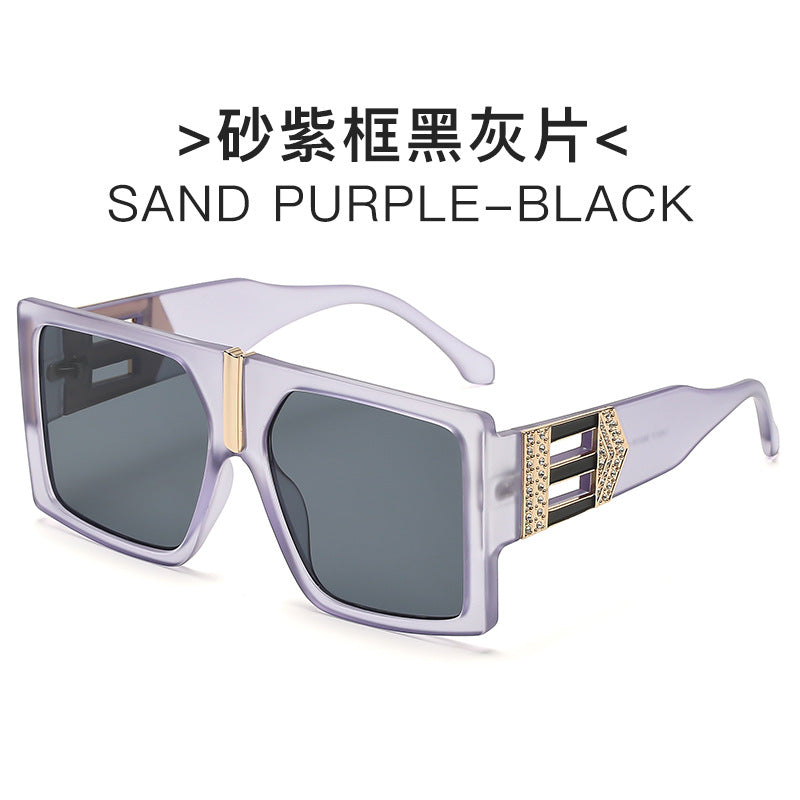 Ladies elegant rectangular sunglasses with glamorous embellishments Bowlift