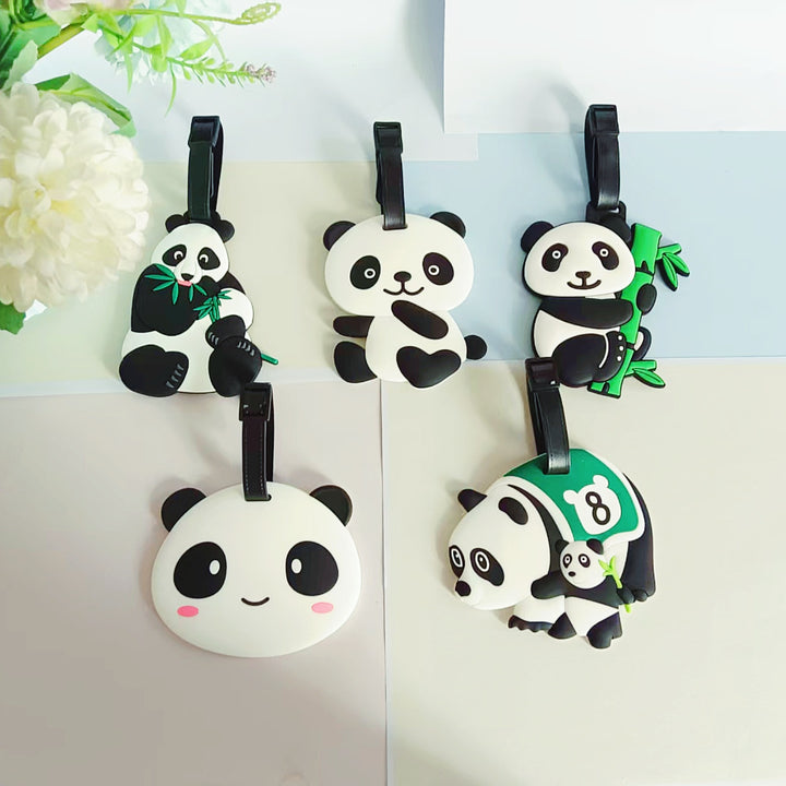 Unisex Panda-Themed Luggage Tag Bowlift