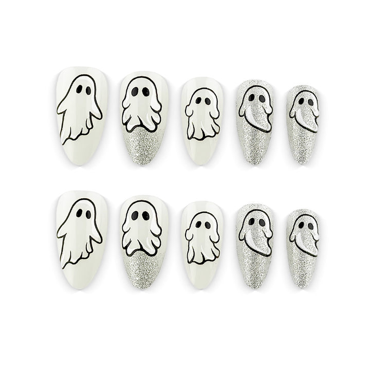 Creative Ghost Design Nail Art Bowlift