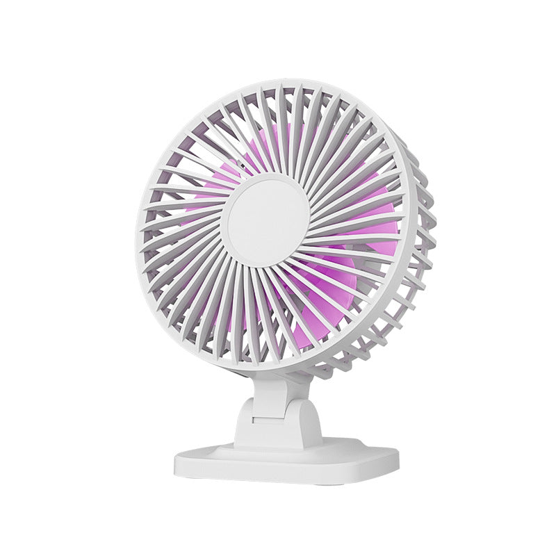 Women's portable table fan with adjustable tilt and LED backlighting Bowlift