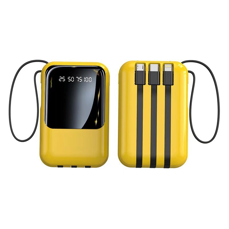 Multifunctional portable charger with integrated cable system Bowlift