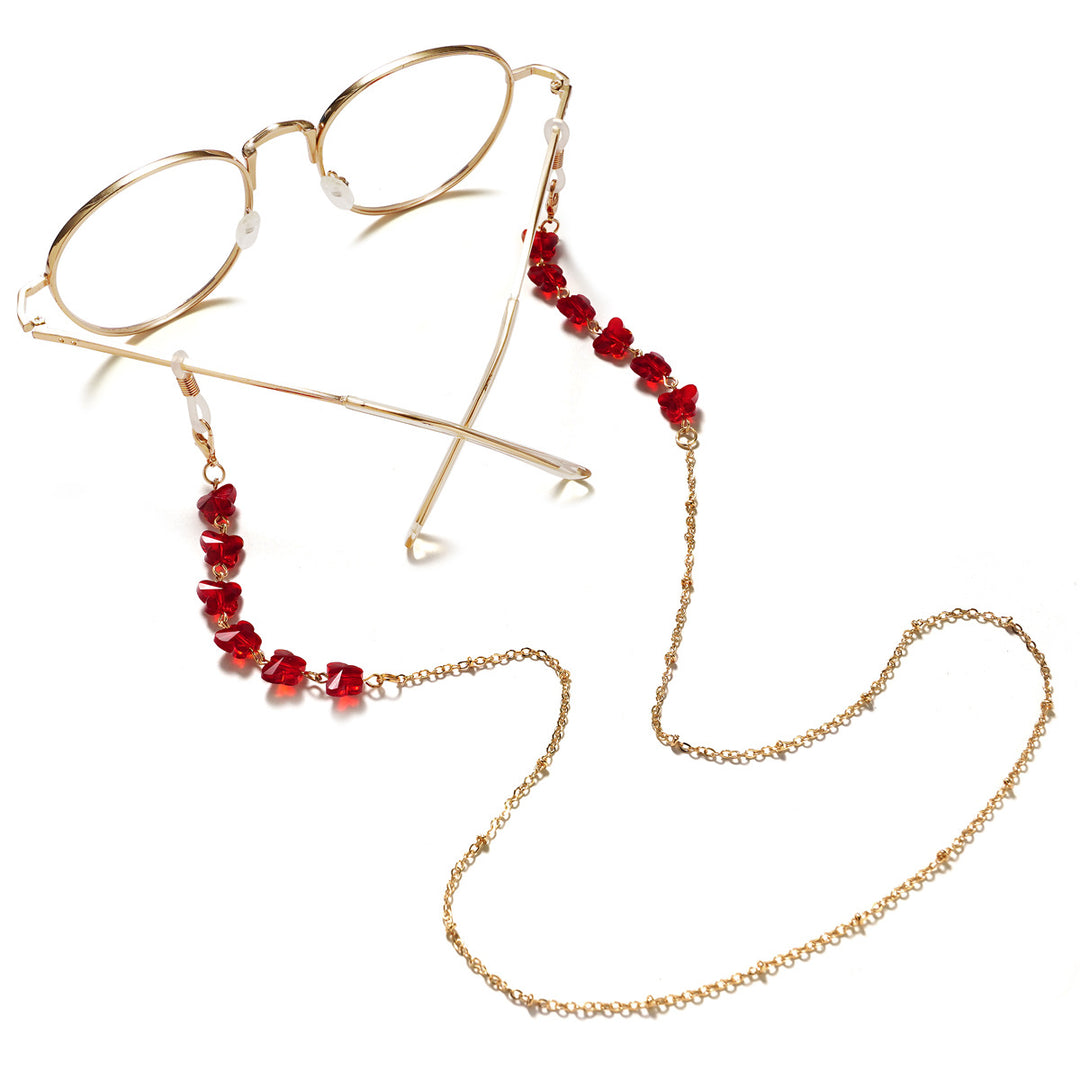 Floral-Embellished Eyewear Chain Bowlift