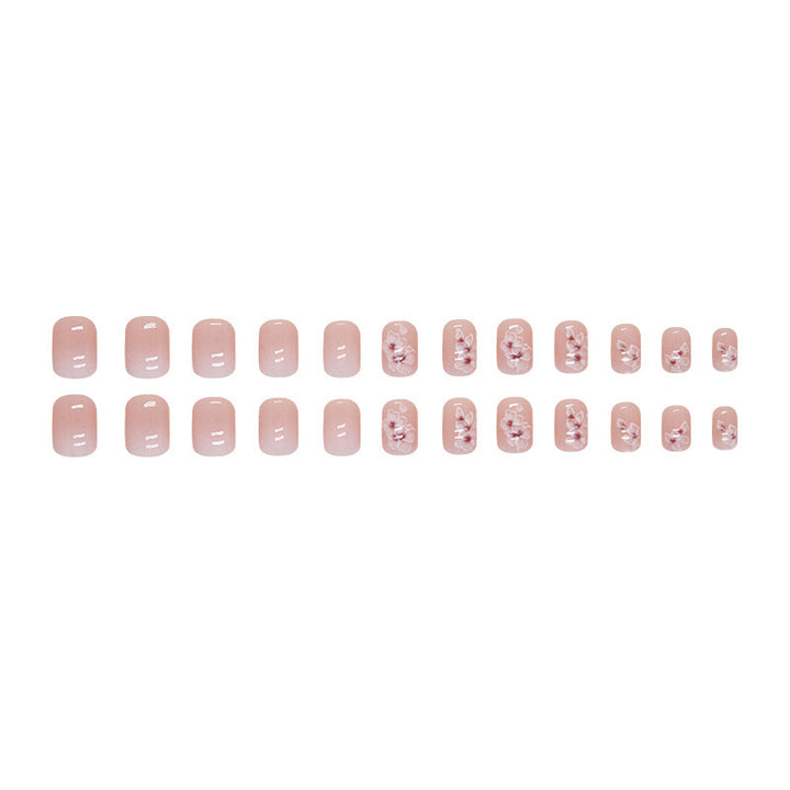 Elegant Floral Print Nail Art Tips Bowlift
