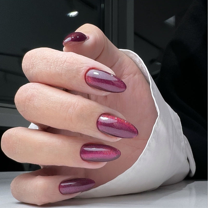 Glossy Almond-Shaped Press-On Nail Set Bowlift 1787225031