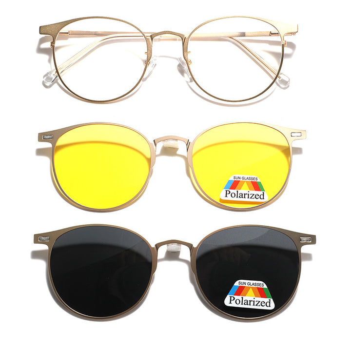 Women's fashionable sunglasses with interchangeable lenses and polarized technology Bowlift