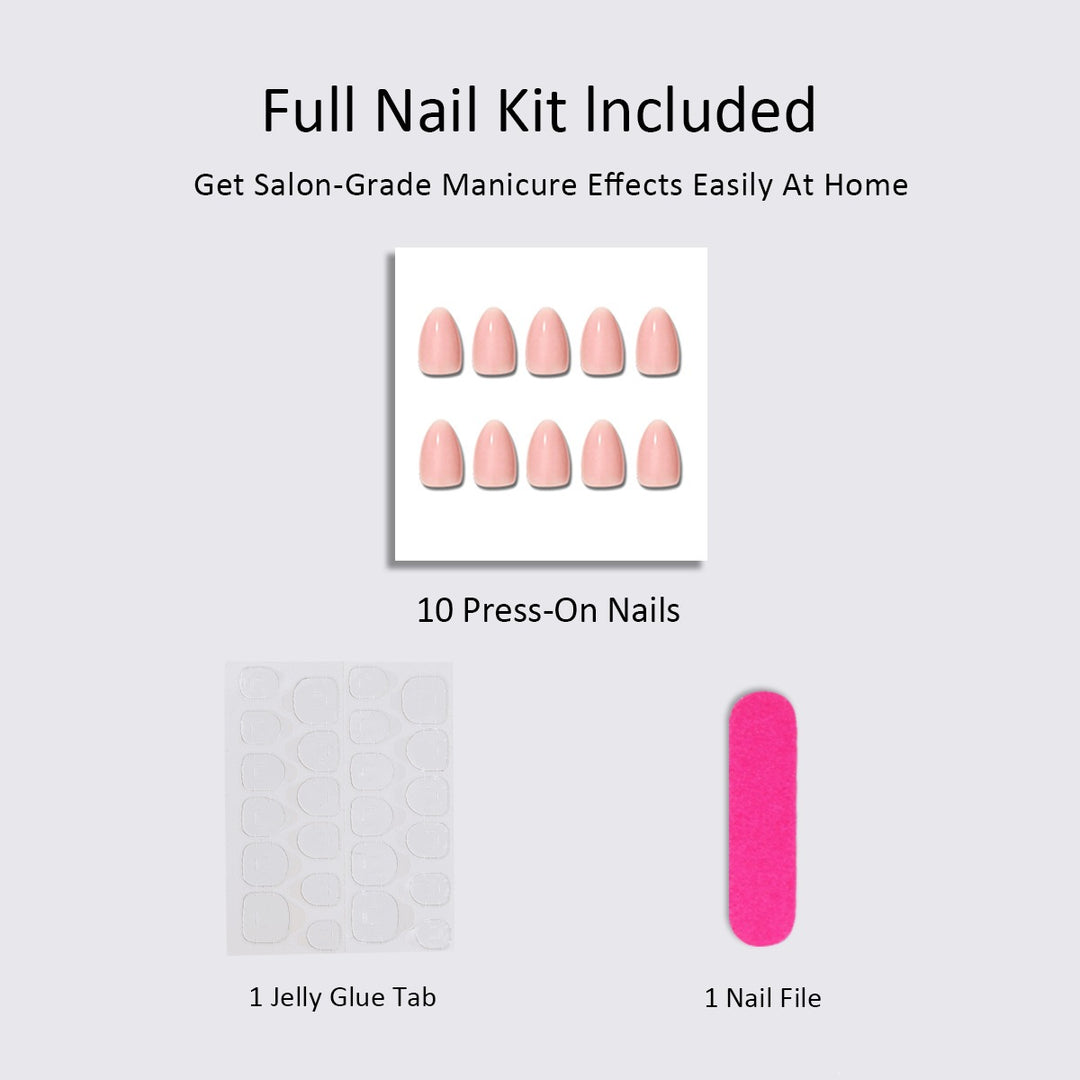 Artificial nail set with floral accents and delicate glitter effect Bowlift