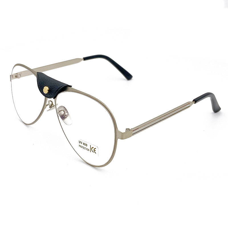 Retro Pilot Sunglasses with Blue Tinted Lenses Bowlift