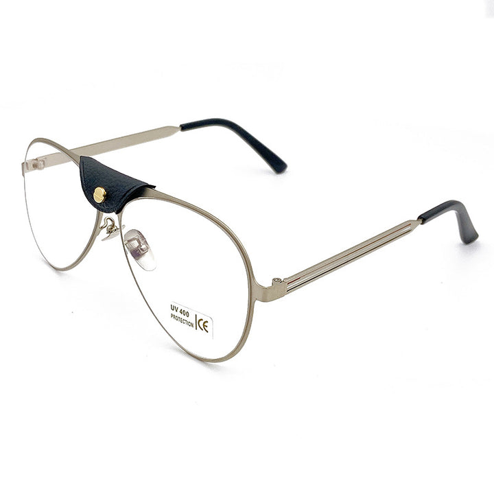 Retro Pilot Sunglasses with Blue Tinted Lenses Bowlift