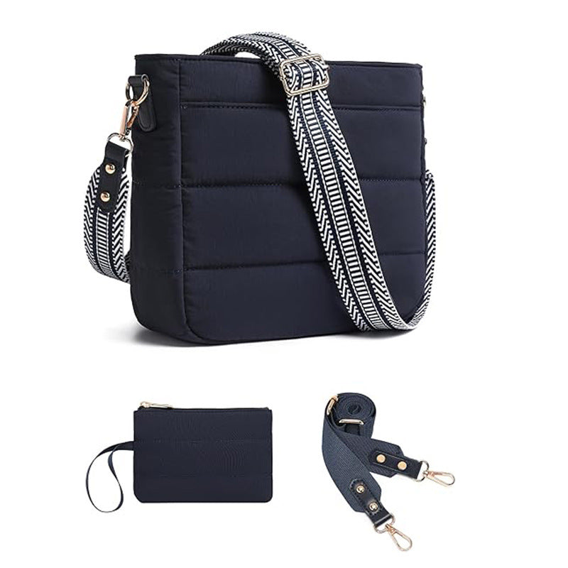 Fashionable shoulder bag with detachable wallet compartment Bowlift