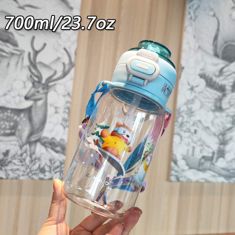 Women's creative water bottle with secure locking mechanism Bowlift