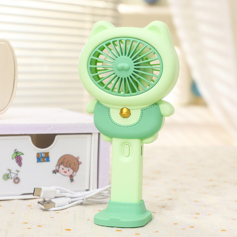 Ladies handheld fan in playful animal design Bowlift