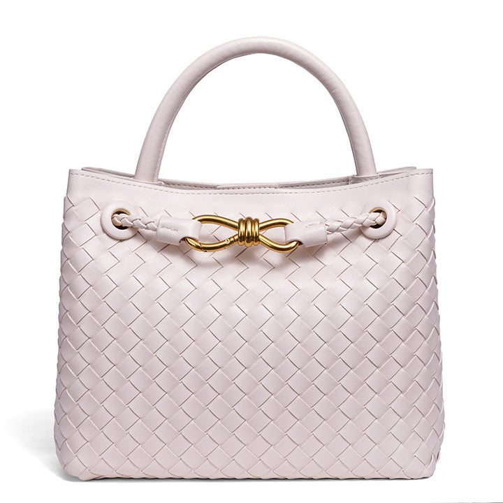 Woven Leather Tote Bag Bowlift