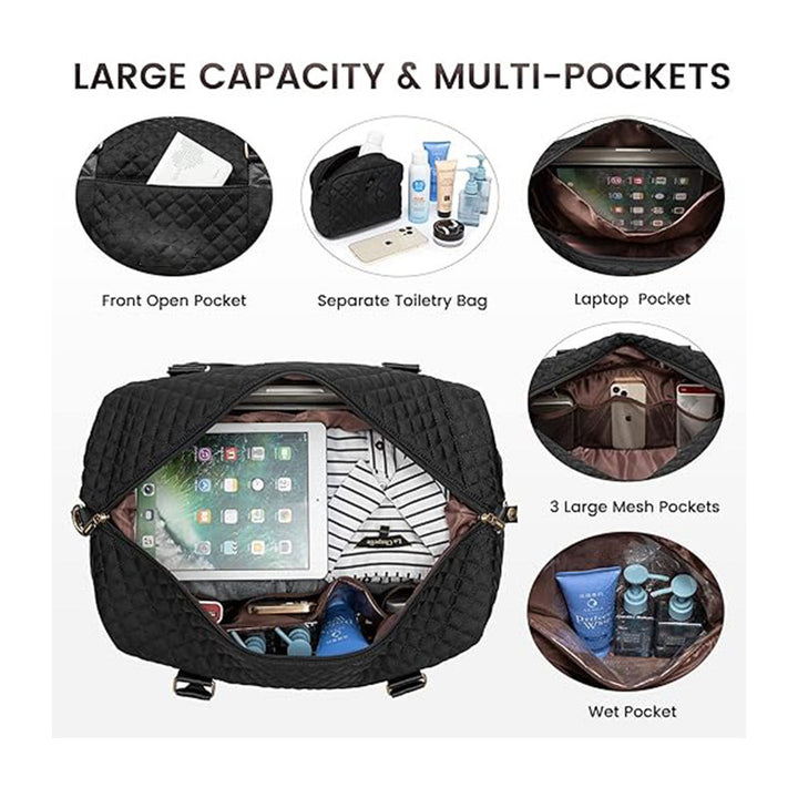 Versatile Quilted Weekend Bag Bowlift