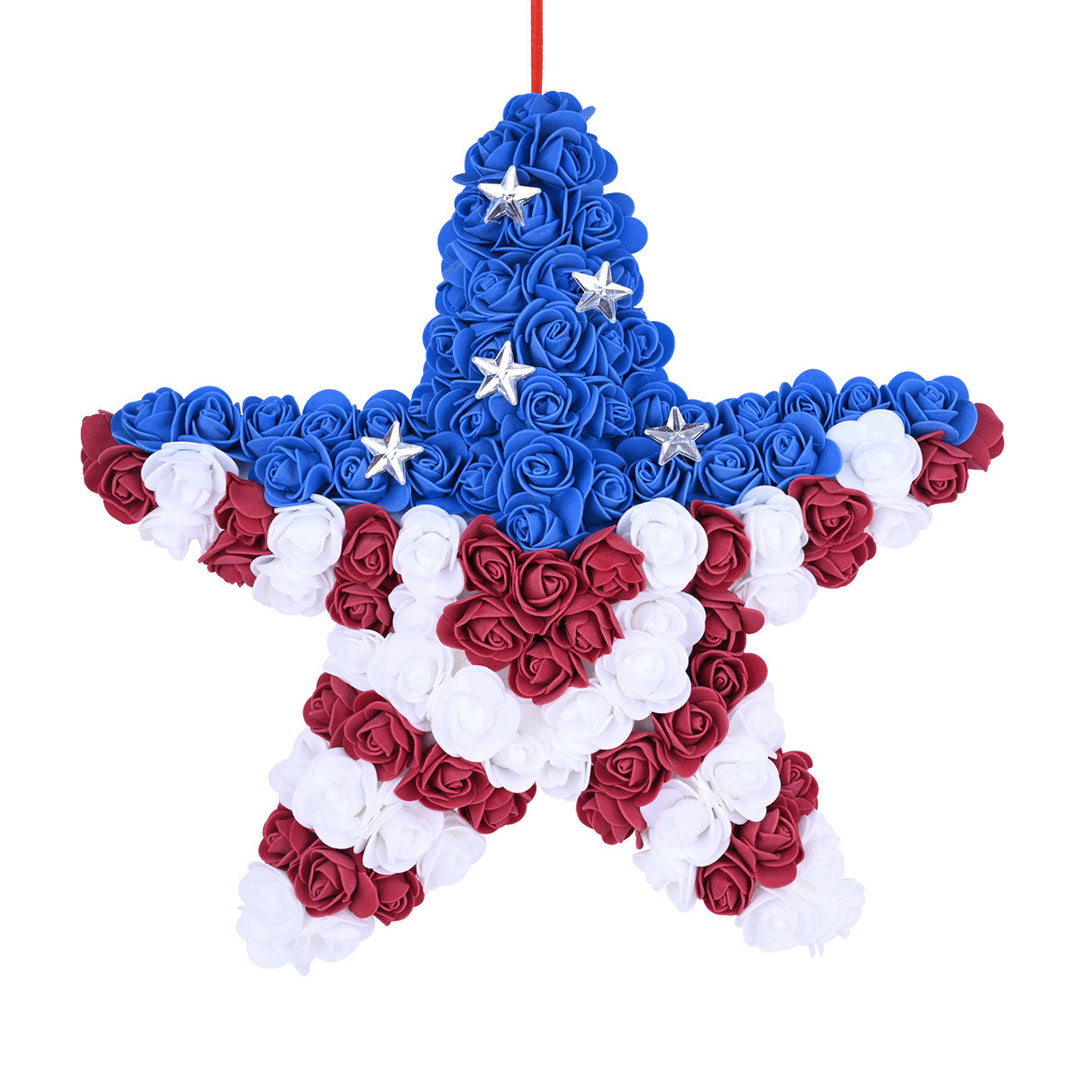 Unisex nan patriotic foam rose wreath with star accents Bowlift