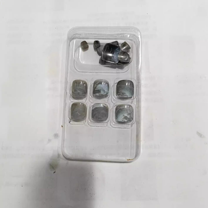 Marble Effect Press-On Nail Set Bowlift