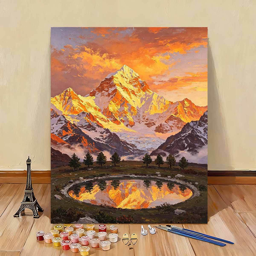 Scenic Mountain Landscape Paint by Numbers Art Kit Bowlift