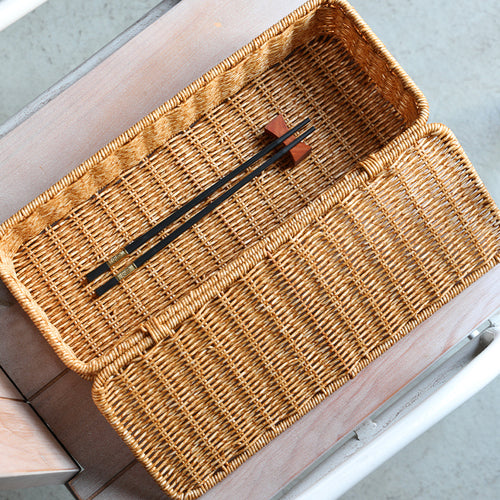 Woven Storage Organizer with Lid Bowlift