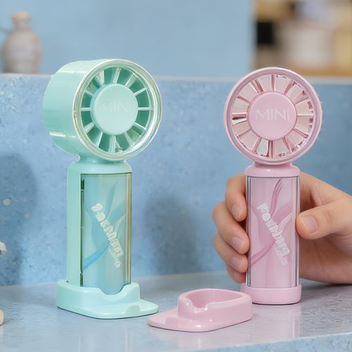 Women's Portable Mini Fan with Digital Speed Display Bowlift