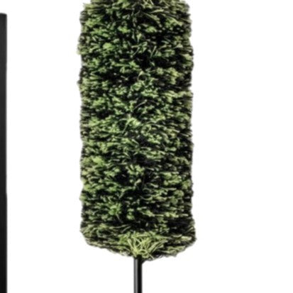 Microfiber barrel wheel brush with ergonomic non-scratch handle Bowlift