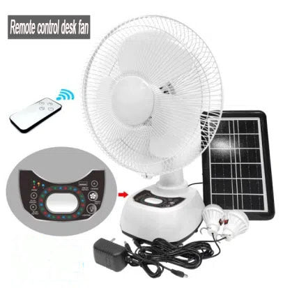 Women's solar-powered table fan with remote control Bowlift