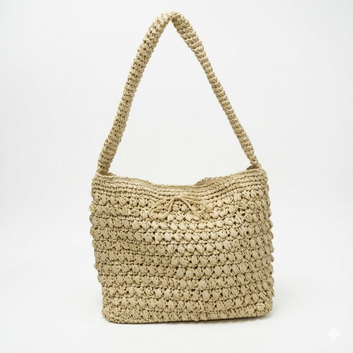 Spacious macramé bag with wide straps Bowlift