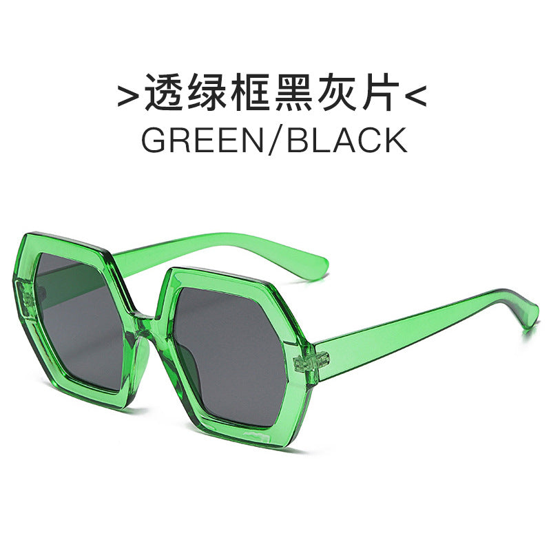 Women extravagant hexagonal sunglasses Bowlift