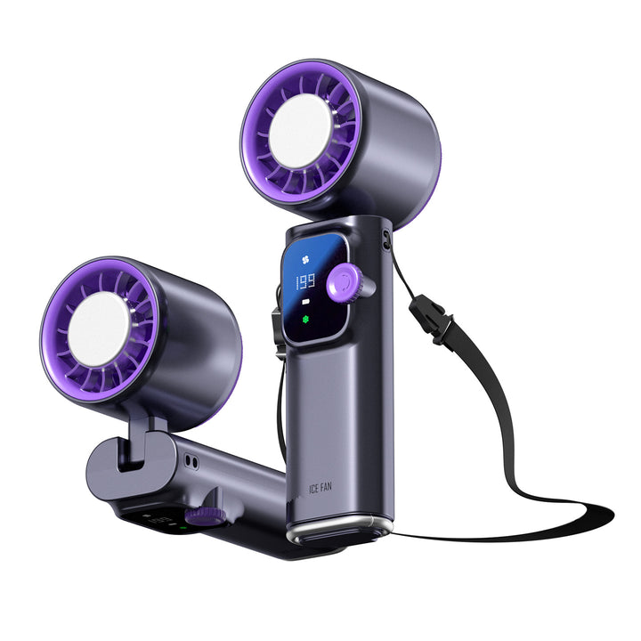 Dual-Head Rechargeable Personal Cooling Fan Bowlift
