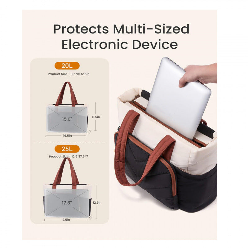 Multifunctional tote bag with padded interior and many compartments Bowlift