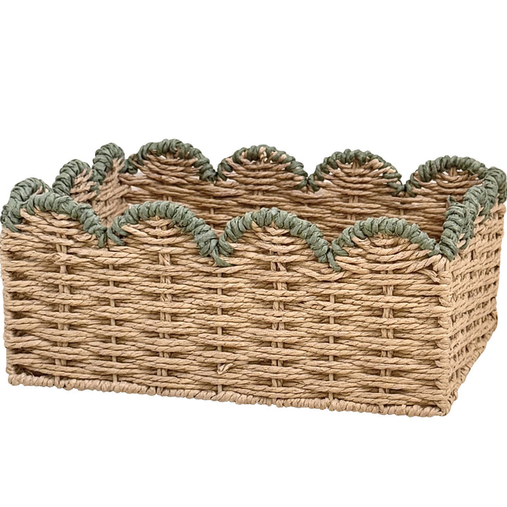 Decorative storage basket with wave edge Bowlift