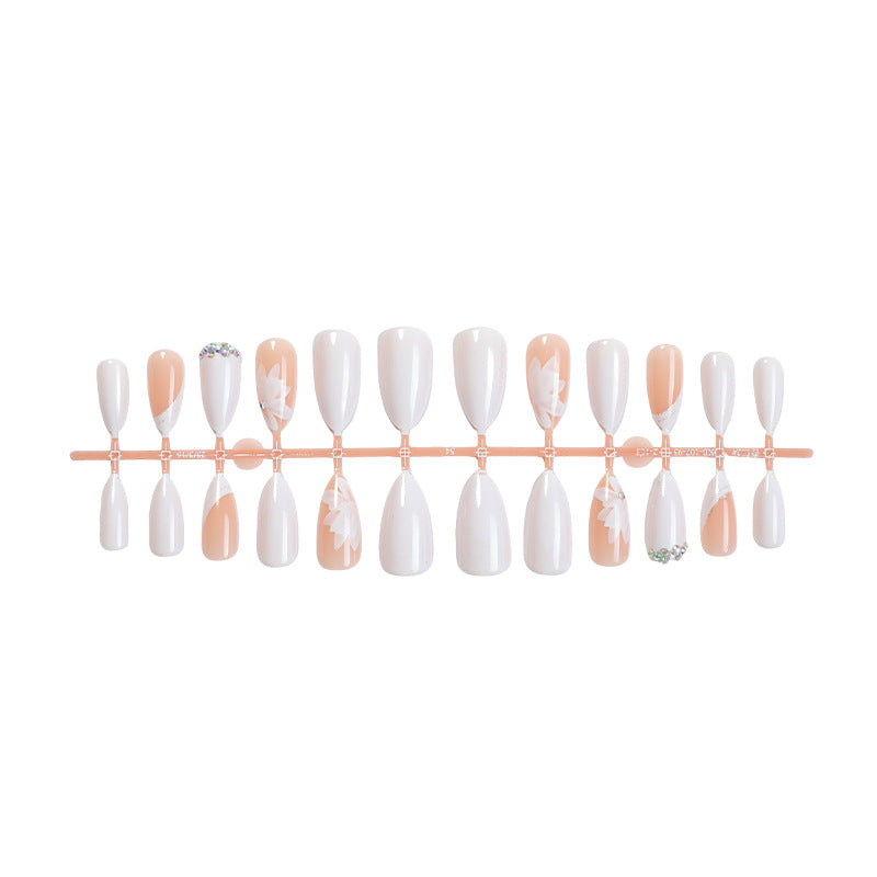 Premium Floral Designed Press-On Nail Set Bowlift