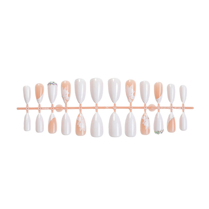 Premium Floral Designed Press-On Nail Set Bowlift
