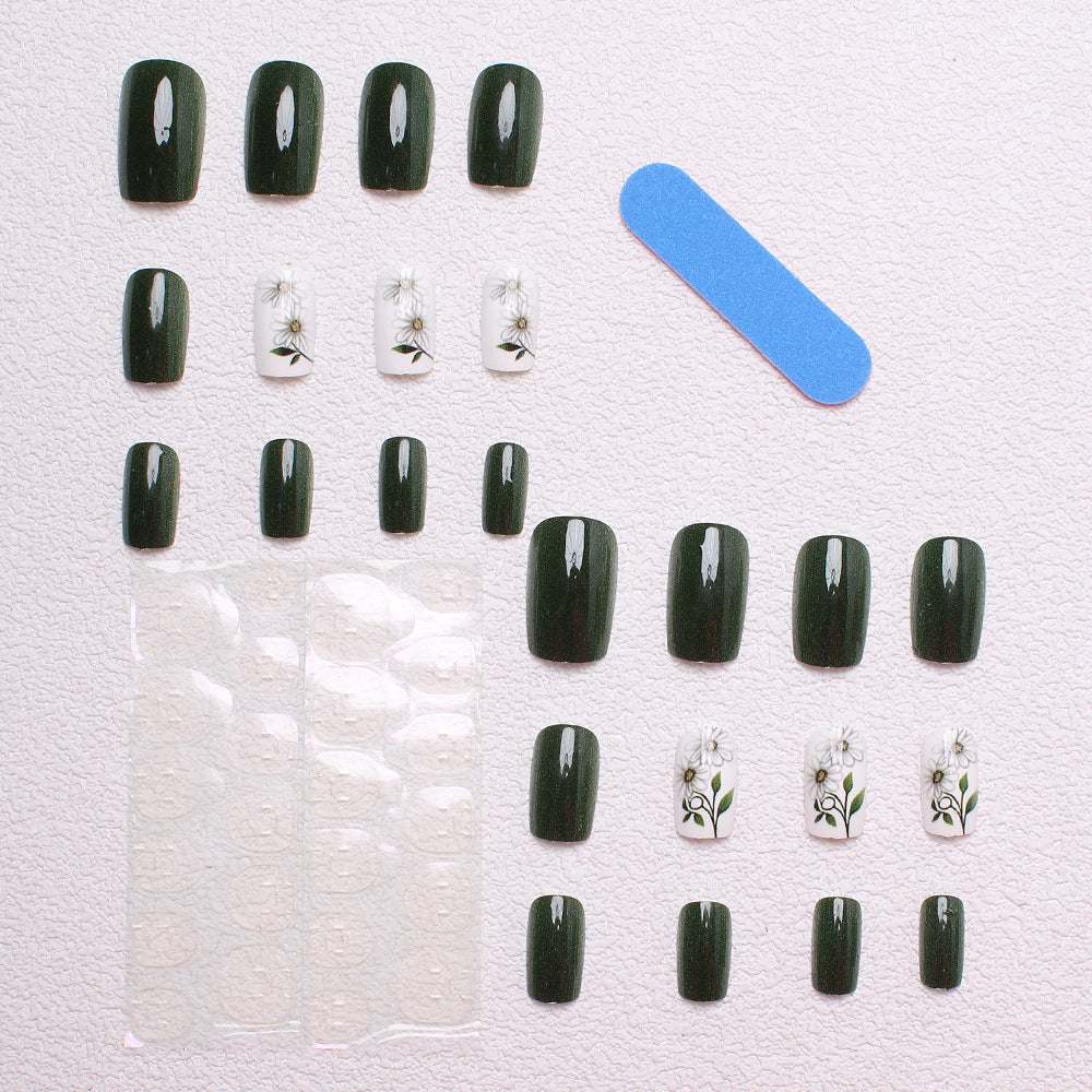 Floral Art Press-On Nails Bowlift