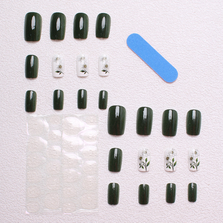 Floral Art Press-On Nails Bowlift