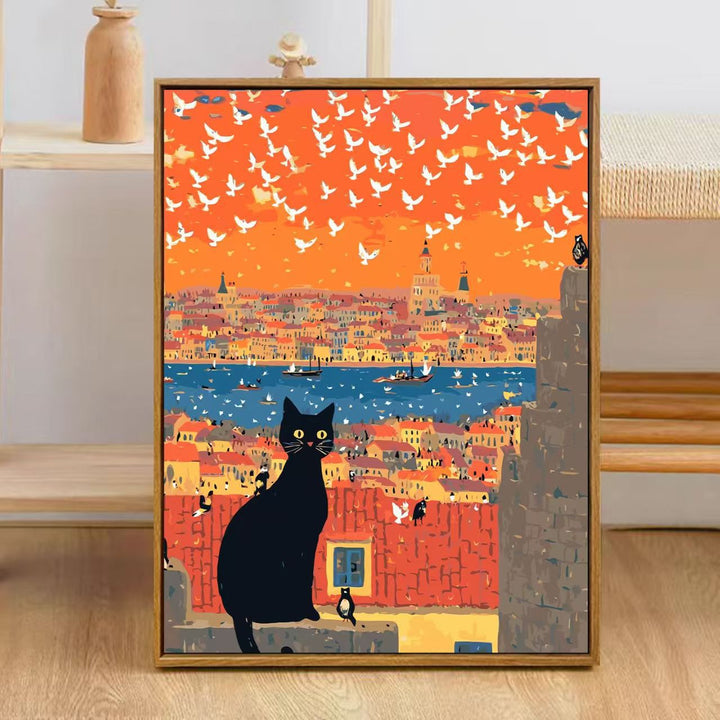 Colorful City Skyline Art Print Bowlift