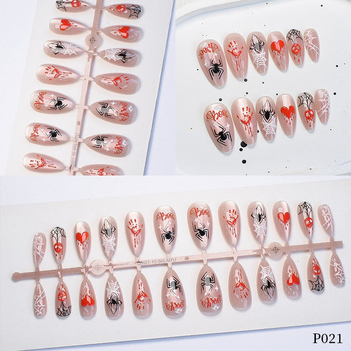 Halloween-Themed Press-On Nail Art Set Bowlift