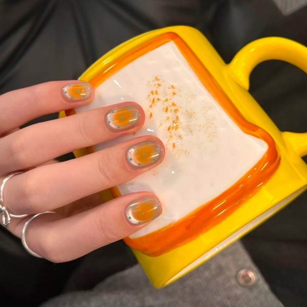 Artistic Fruit-Themed Press-On Nail Set Bowlift