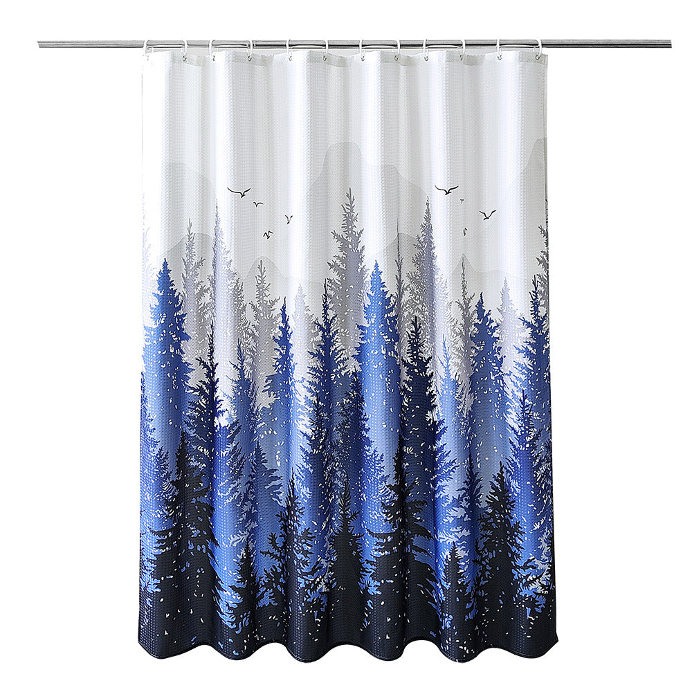 Geometric Patterned Waterproof Shower Curtain Bowlift
