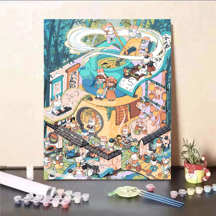 Scenic Landscape Paint by Numbers Kit Bowlift