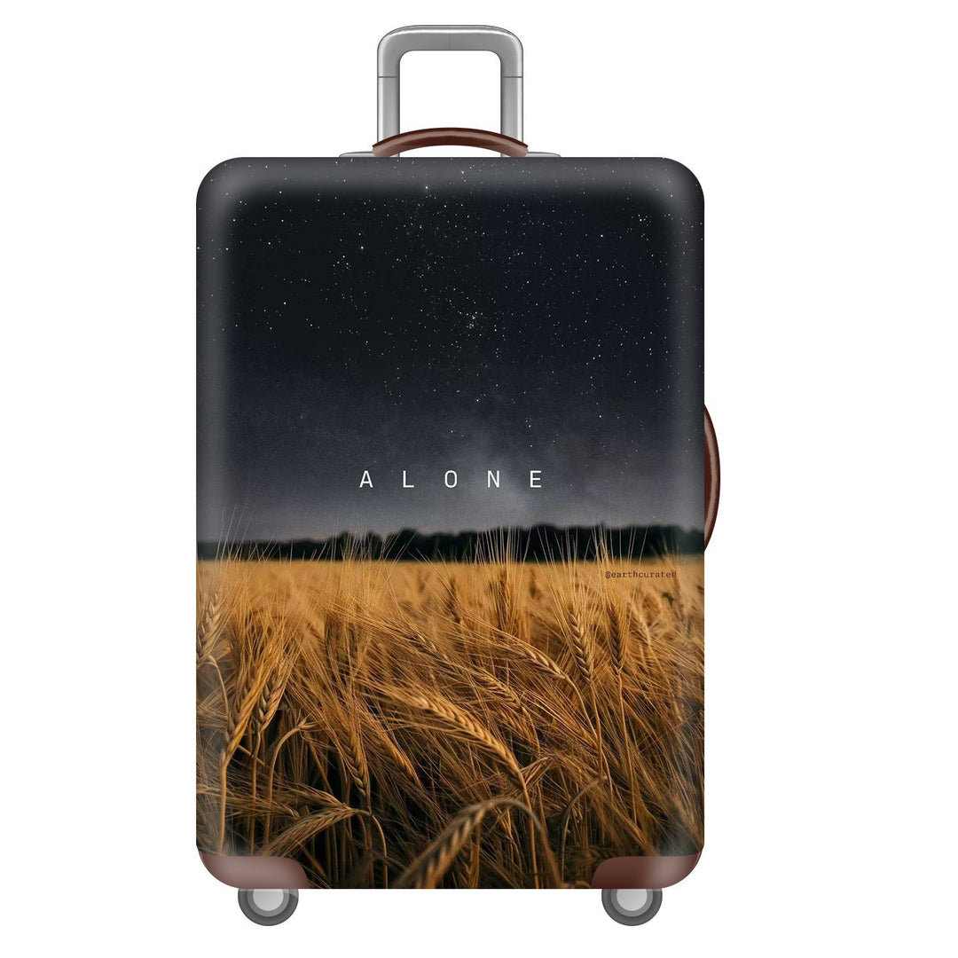Unisex nano elastic suitcase cover with starry sky city motif, stretch protective cover for trolley luggage Bowlift