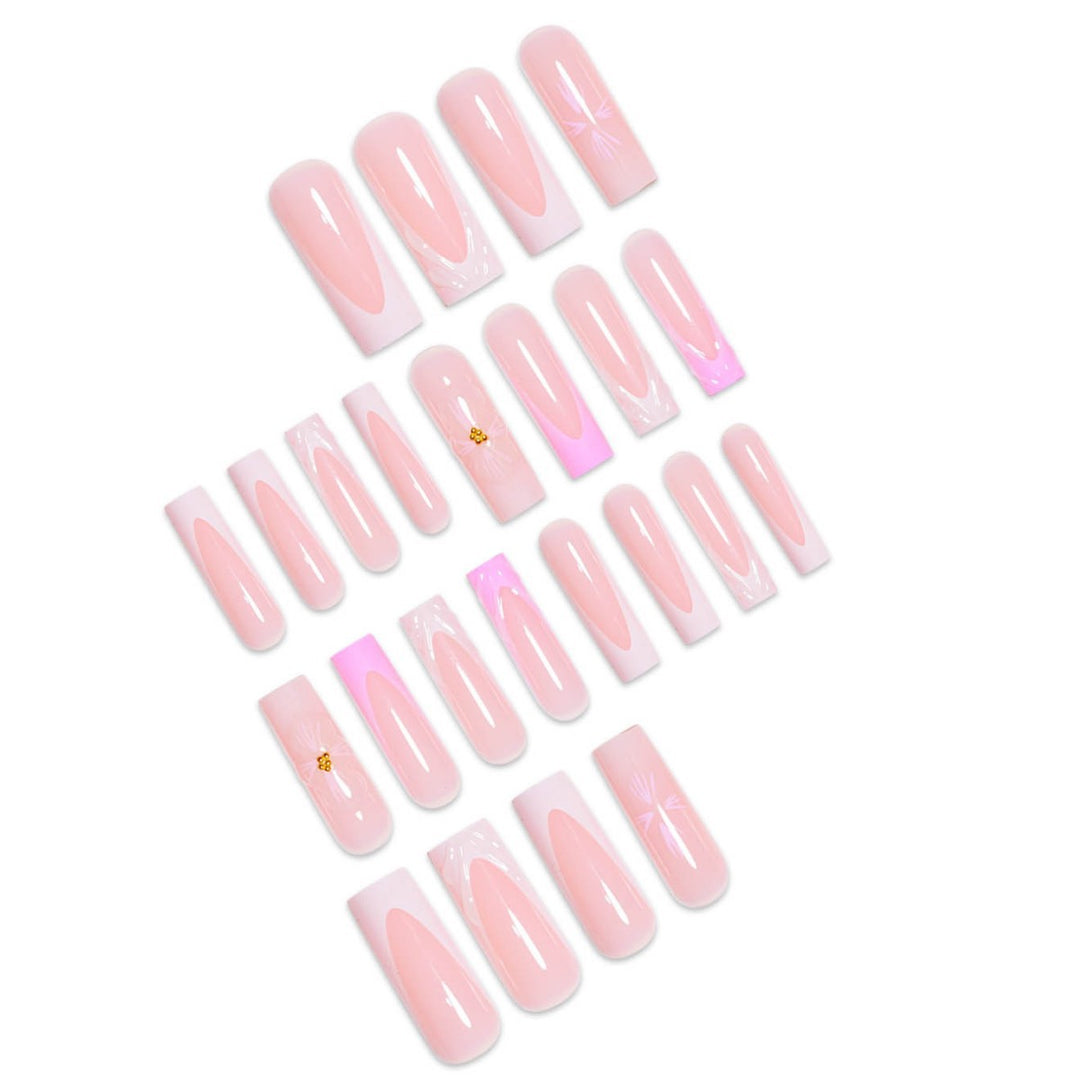 Floral-Inspired 3D Press-On Nail Art Extensions Bowlift